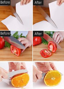 3-in-1 Knife Sharpener With Fruit And Meat Knife Peeler.3-Stage Diamond Coated Knife Sharpener,Kitchen Helper Three-piece Knife Sharpener Set With a Knife Ceramic peeler