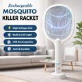 USB Rechargeable Mosquito Racket With Stand – Electric Insect Killer Bat For Indoor And Outdoor Use | Insects Killer | Mosquito Killer Racket (Random Color)