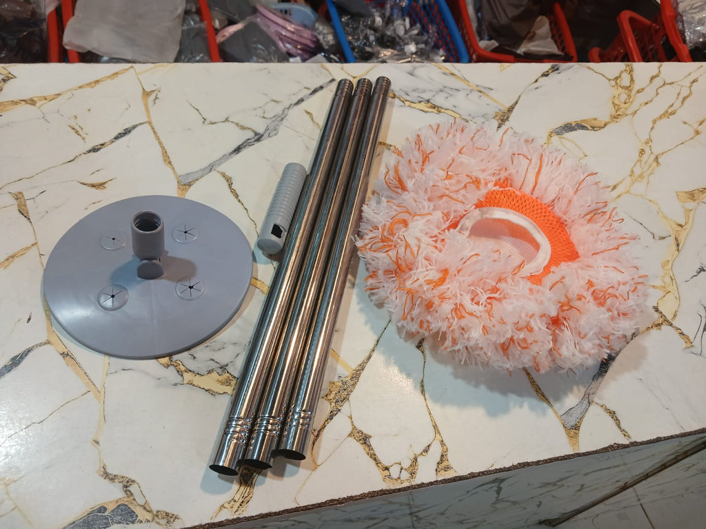 Sunflower Mop with Long Telescopic Stick – Microfiber Floor Cleaning Mop