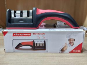 3-in-1 Knife Sharpener With Fruit And Meat Knife Peeler.3-Stage Diamond Coated Knife Sharpener,Kitchen Helper Three-piece Knife Sharpener Set With a Knife Ceramic peeler