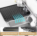Big Size Silicon Drain Mat | 14x10 Inch Anti Slip Sink Drain Mat For Kitchen | Waterproof Pad For Kitchen