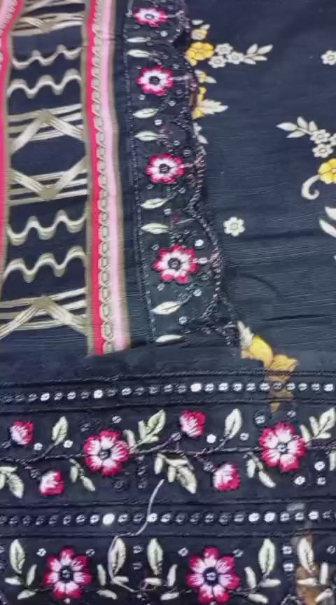 SO KAMAL Embroidered Digital Printed Khaddar 3-Piece Suit
